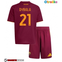 Otroške Nogometnih dresov AS Roma Paulo Dybala #21 Domači 2025-26 Kratki rokavi (+ hlače)